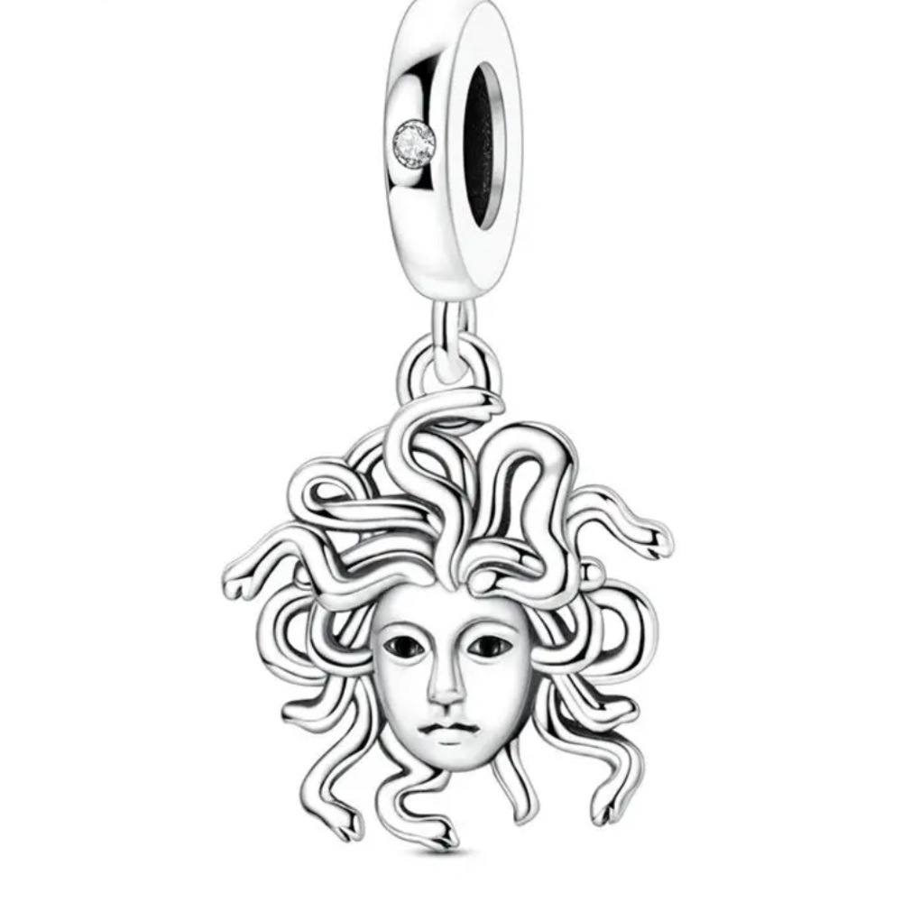 Medusa Sterling Bracelet Charm-NEW